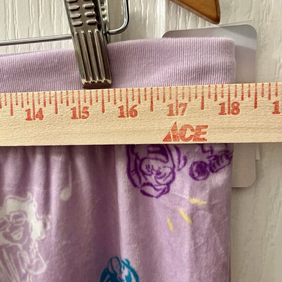 Disney D100 Women’s Fleece Pajama Pants XL Lavender Mickey Music Plush Cozy - Picture 5 of 10